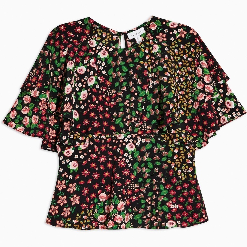 Topshop Multicolor Floral Blouse